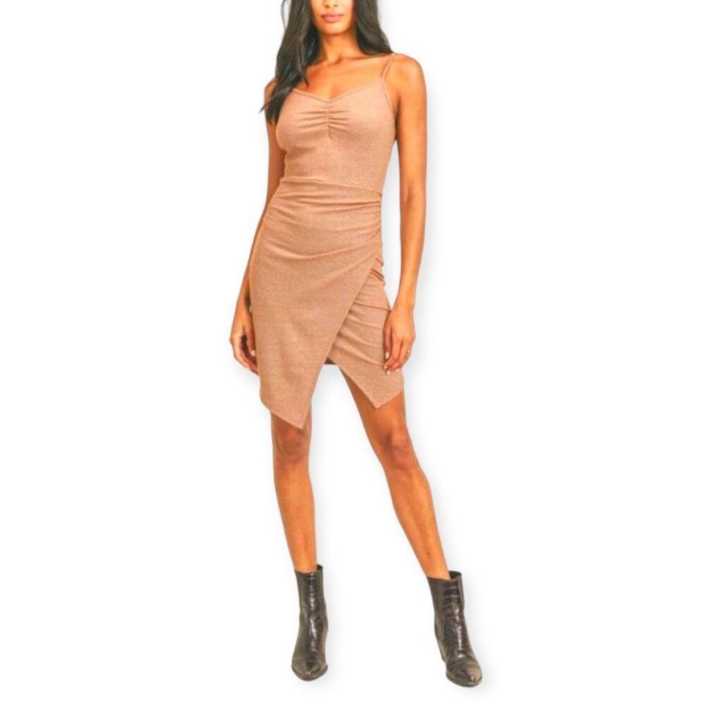 Sage The Label Kaya Ribbed Mini Dress 90s Style Size Large NWT